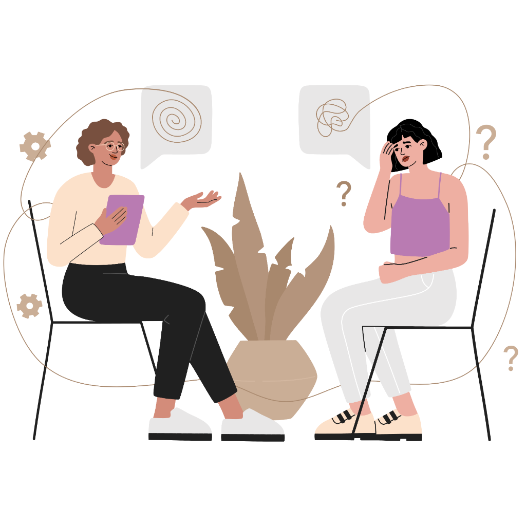Online Therapy Session Illustration